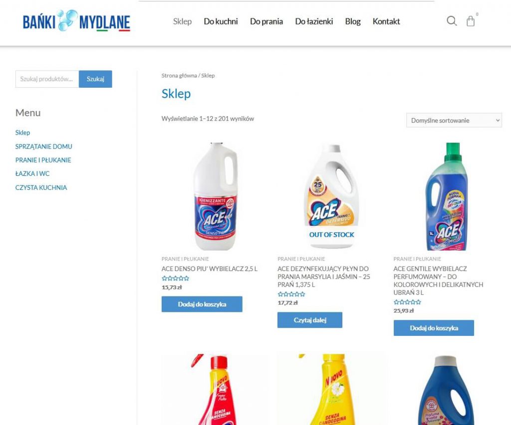 Sklep z włoską chemią gospodarczą